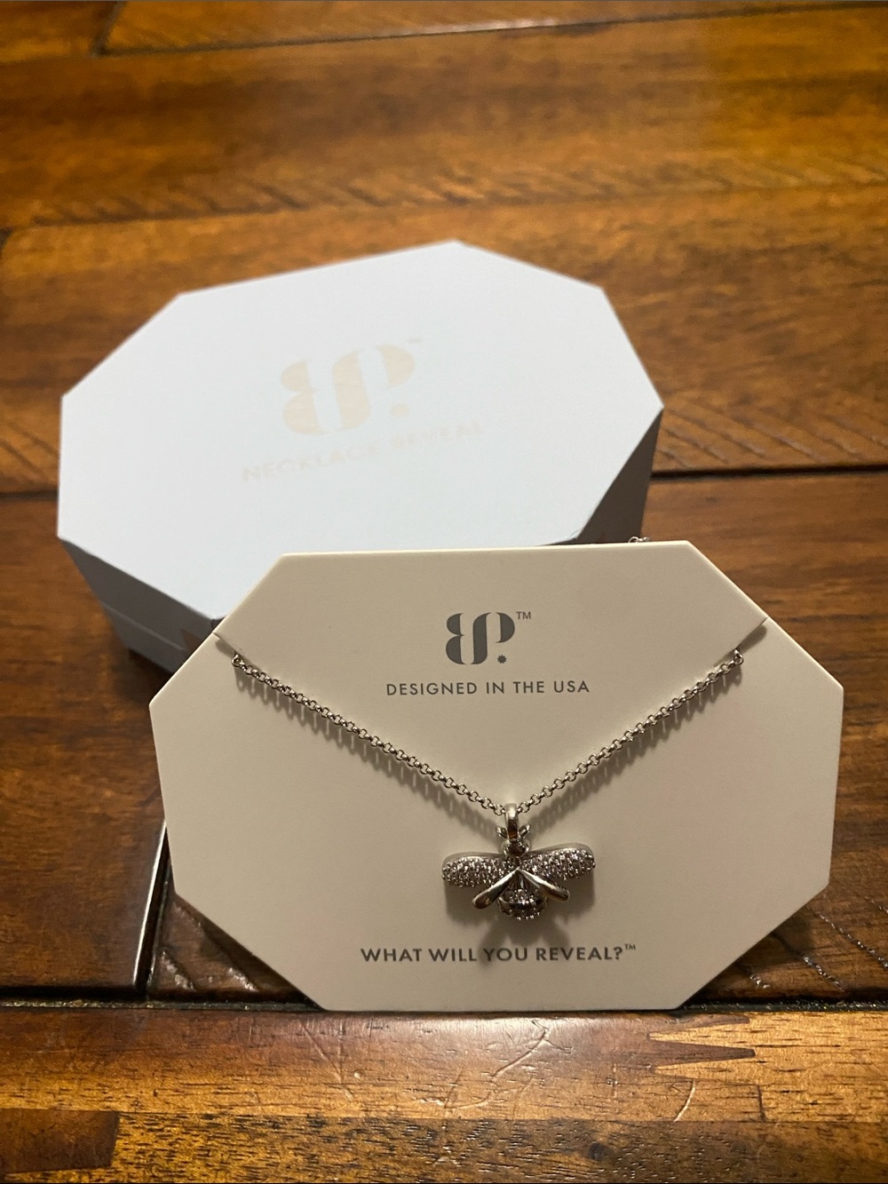 Bomb Party OG Originals Necklace - Diamond Cubic Zirconia - Rhodium - Bee